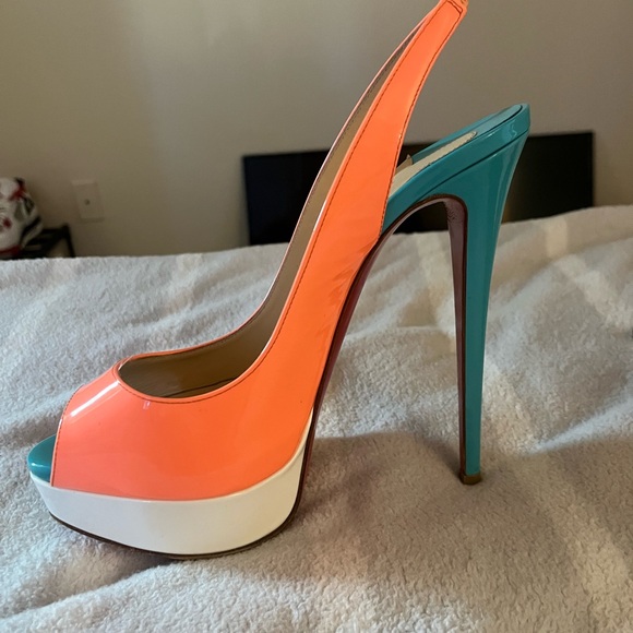 Christian Louboutin Lady Peep Slingback 150 mm size 39 - Picture 2 of 11